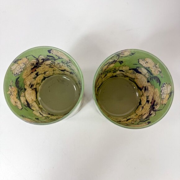 Van Gogh Roses Glass Candle Holders Set Of 2 - Picture 4 of 5